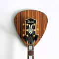 Wandhalter mit Holz-Plektrum-Deko für Gitarre - Zebrano Furnier