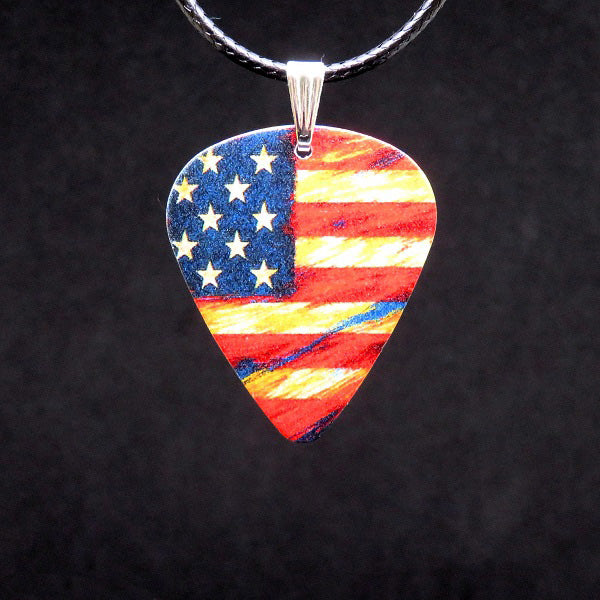 Plektrum Anhänger - USA Fahne - Stars & Stripes